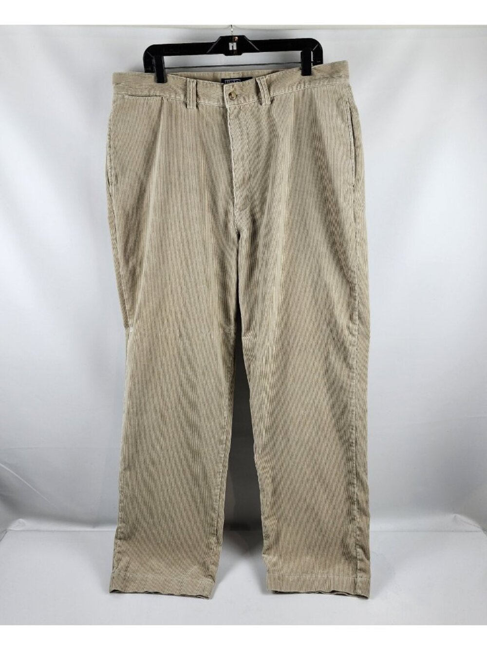 Polo Cords Ralph Lauren Mens 38x32 Vintage 90s Beige Tan Corduroy Logo